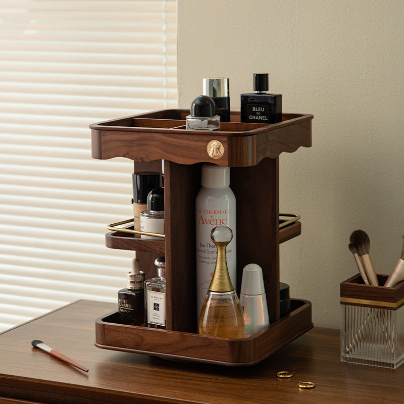 Cosmetics storage box desktop wooden