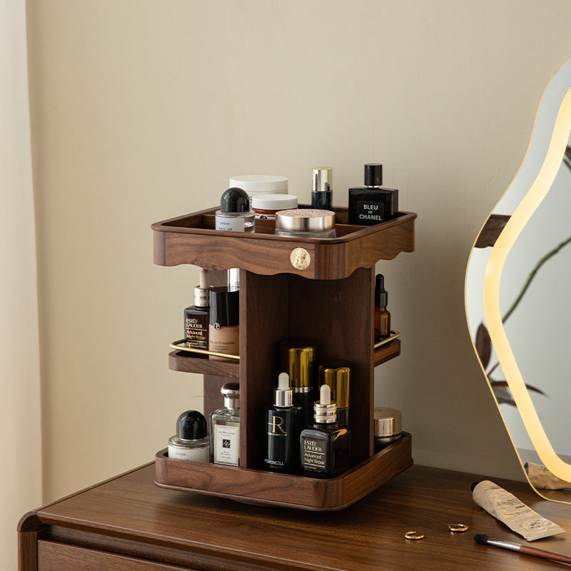 Cosmetics storage box desktop wooden