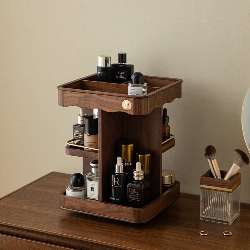Cosmetics storage box desktop wooden