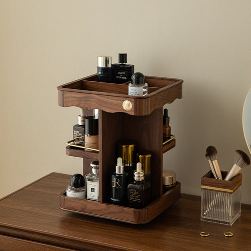 Cosmetics storage box desktop wooden