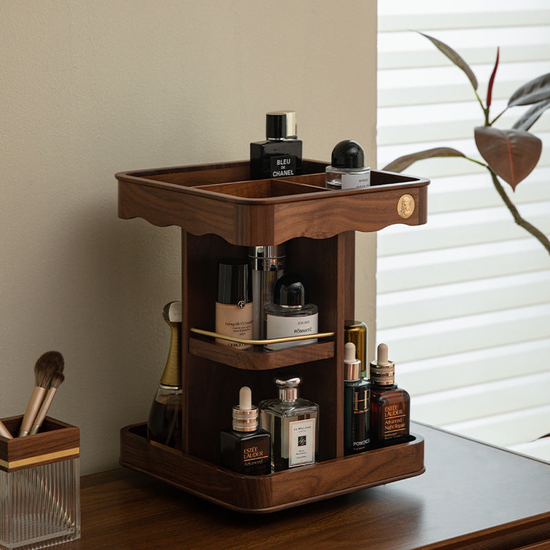 Cosmetics storage box desktop wooden