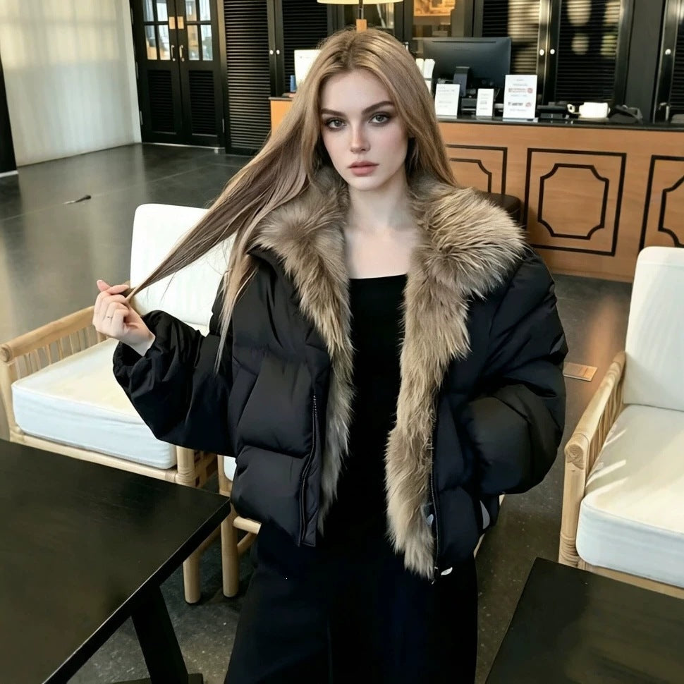 Women's Short Puffer Jacket Warm Quilted Coat for Petite